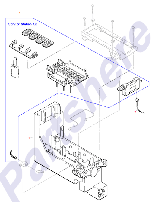 HP parts picture diagram for C2858-40001, C2858-60011, C2858-60152, C2858-60011-R, C2858-60011-C